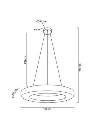 Lampa wisząca ALLISIA 80 złota