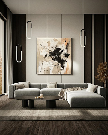 Lampa wisząca PUZO S czarna