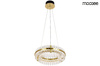 Lampa wisząca SATURNUS 47 DUO złota - LED, szkło, stal szczotkowana