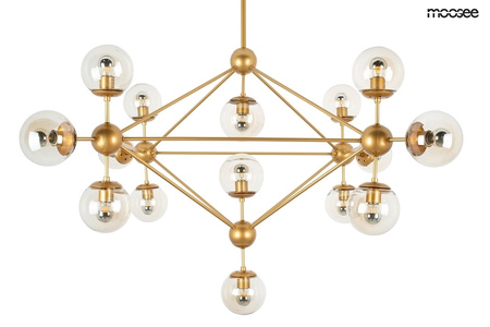Lampa wisząca ASTRIFERO 15 złota / bursztynowa