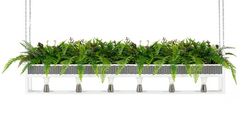 MOOSEE lampa wisząca / kwietnik SEMIRA    180 INDUSTRIAL biała