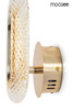 Lampa ścienna JEWEL złota