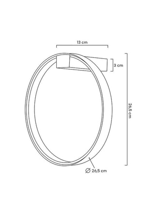 Lampa ścienna CIRCLE WALL czarna