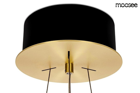 Lampa wisząca SATURNUS 47 DUO złota - LED, szkło, stal szczotkowana