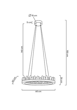 Lampa wisząca NENUFAR - złota