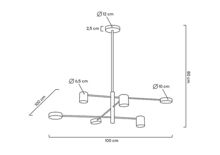 Lampa wisząca PIAZETTA złota