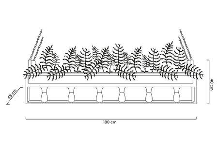 MOOSEE lampa wisząca / kwietnik SEMIRA    180 INDUSTRIAL biała