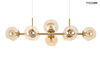 Lampa wisząca ROMEO GOLD złota / bursztynowa