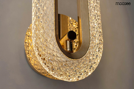 Lampa ścienna JEWEL złota