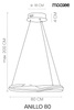 MOOSEE lampa wisząca ANILLO 80 czarny     chrom