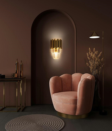 MOOSEE lampa ścienna IMPERIAL WALL GOLD   - stal, kryształ