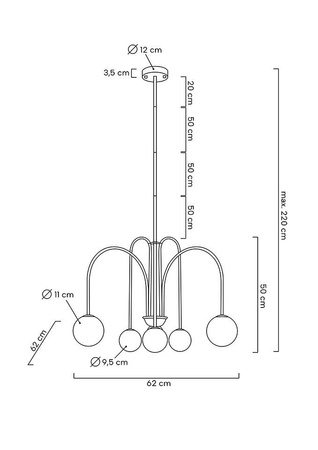 Lampa wisząca NERI złota