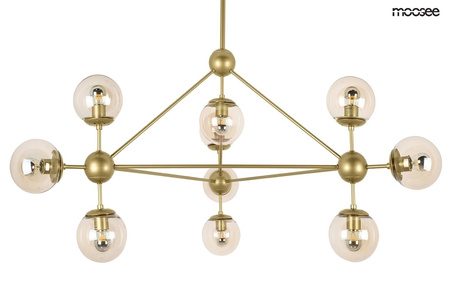 Lampa wisząca ASTRIFERO 10 złota/ bursztynowa