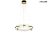 Lampa wisząca SATURNUS 70 złota - LED, szkło, stal szczotkowana