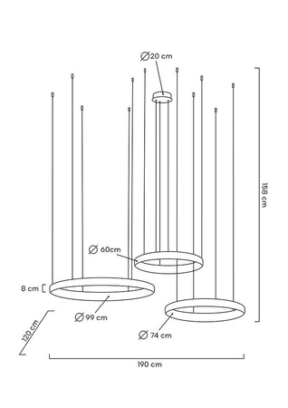 Lampa wisząca LIBERTY 3B złota