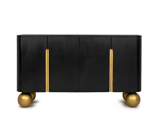 MaMaison komoda ORGANIC czarna / złota    / drewno