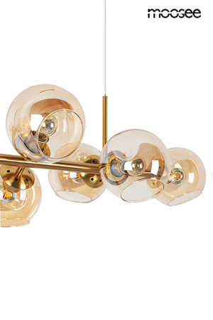 Lampa wisząca ROMEO GOLD złota / bursztynowa
