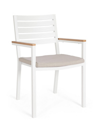 BIZZOTTO krzesło ogrodowe HENNA białe