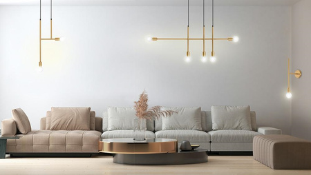 Lampa wisząca RIVA 2 złota