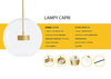 Lampa wisząca CAPRI 4 złota - 60   LED, aluminium, szkło