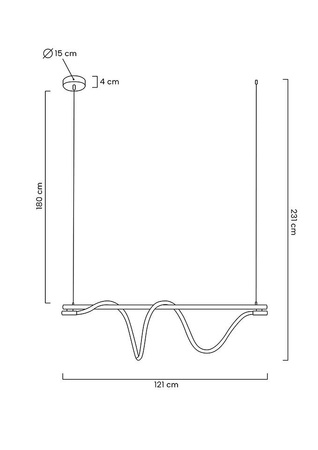 Lampa wisząca SERPIENTE 120 złota