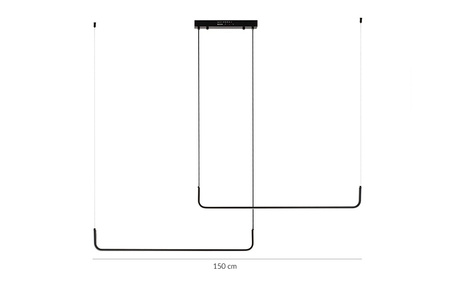 Lampa wisząca SHAPE DUO 120 czarna