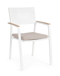 BIZZOTTO krzesło ogrodowe ZELMAR białe