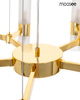 Lampa wisząca TUBS 10 złota