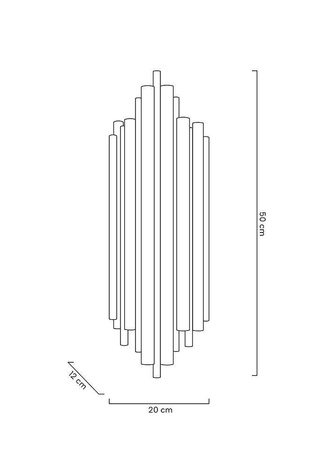 Lampa ścienna HARMONIC złota