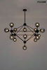Lampa wisząca ASTRIFERO 15 czarna / bursztynowa