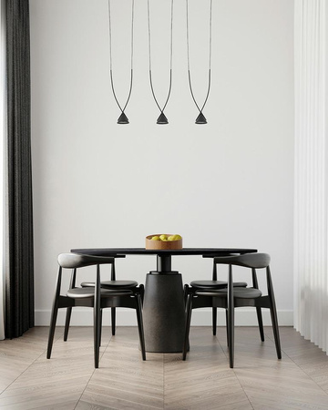 Lampa wisząca ATLAS 3 czarna
