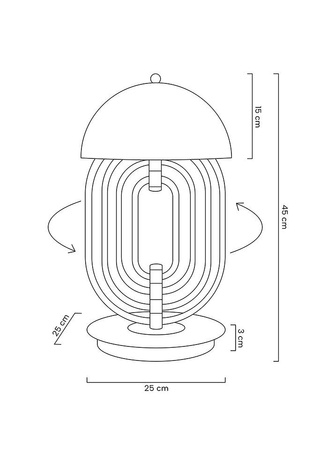 Lampa stołowa BOTTEGA złota / czarna