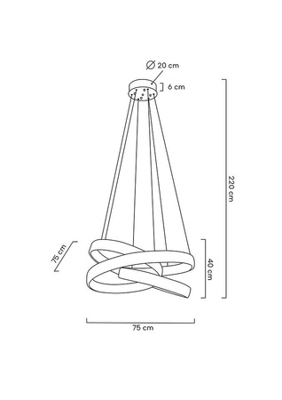 Lampa wisząca WAVE 80 chrom