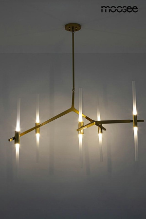 Lampa wisząca CANDELABR 10 złota