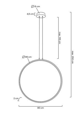 Lampa wisząca CIRCULO 80 czarna