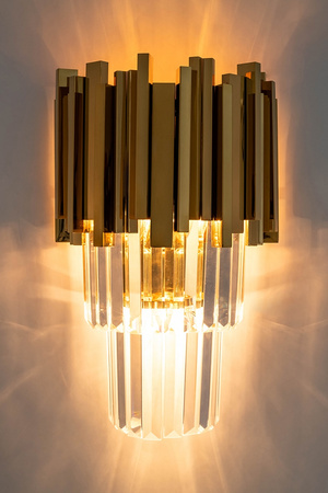 MOOSEE lampa ścienna IMPERIAL WALL GOLD   - stal, kryształ