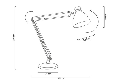 MOOSEE lampa podłogowa GIGANT czarna