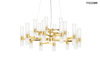 Lampa wisząca TUBS 18 złota