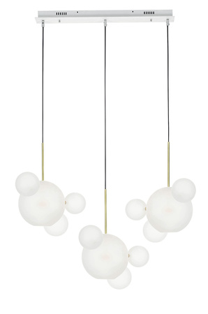 MOOSEE lampa wisząca CAPRI LINE 3 złota   / biała - 180 LED, aluminium, szkło