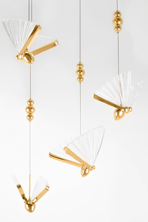 MOOSEE lampa wisząca BUTTERFLY DISC 5     złota