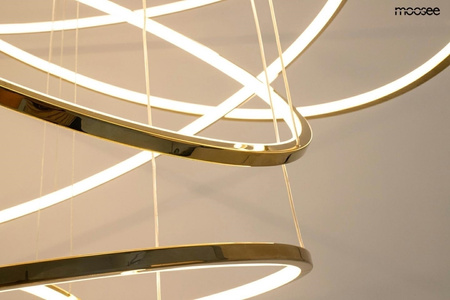 Lampa wisząca RING SLIM M złota