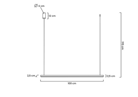 Lampa wisząca LINUS 100 złota