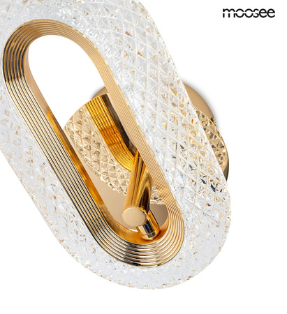 Lampa ścienna JEWEL złota