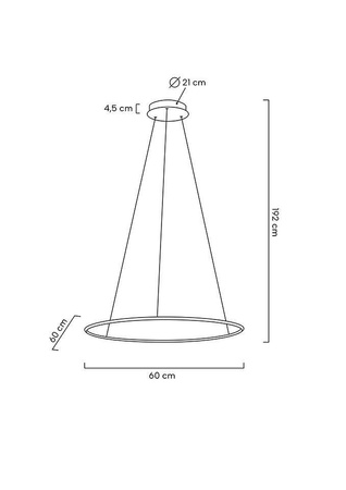 Lampa wisząca RING SLIM 60 złota