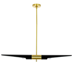MOOSEE lampa wisząca APOLLO 1 czarna -    szczotkowane złoto