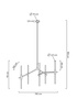 Lampa wisząca CANDELABR 10 złota