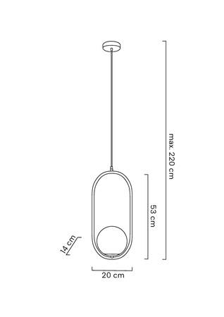 Lampa wisząca AURELIA 50 złota