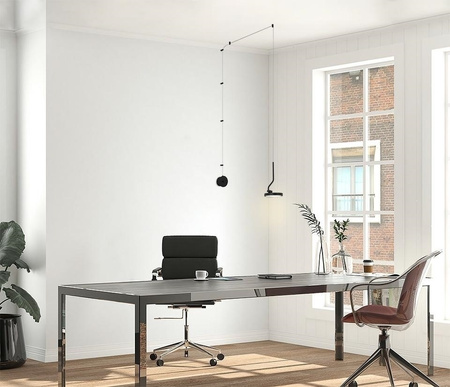 Lampa ścienna FLAT czarna