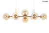 Lampa wisząca ROMEO GOLD złota / bursztynowa