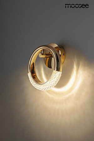 Lampa ścienna HELIOS złota